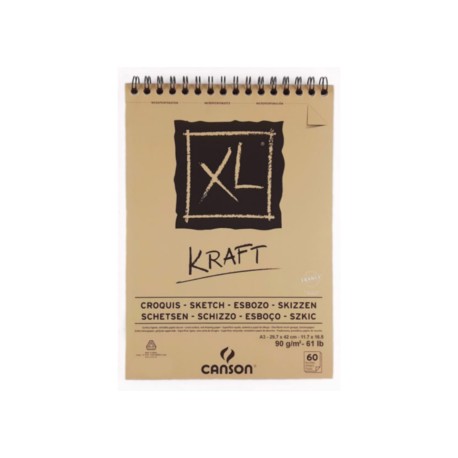 ALBUM XL KRAFT 90GRS 60H 21X29.7 C/ESPIRAL CANSON