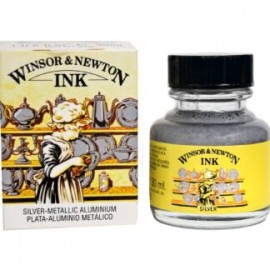 Tinta Para Dibujo Winsor & Newton Color Plata 30 ml