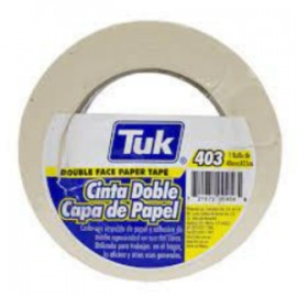 CINTA DOBLE CAPA DE PAPEL 18X33 TUK 403